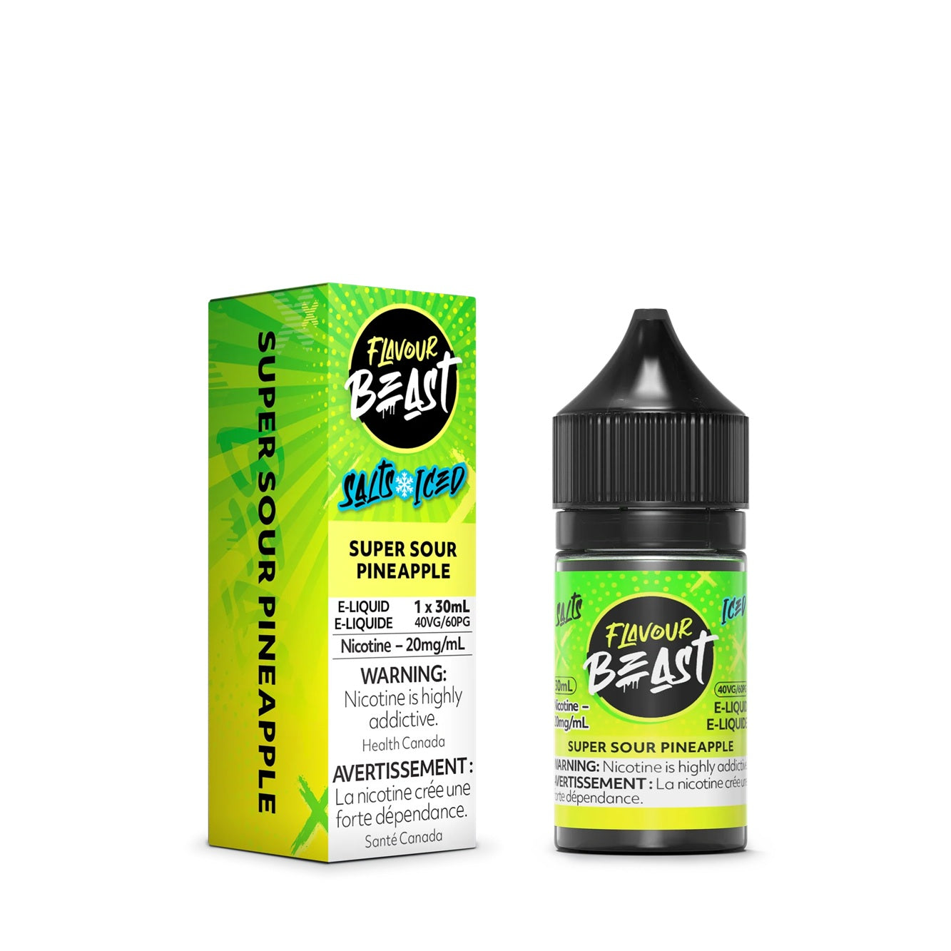 SUPER SOUR PINEAPPLE - FLAVOUR BEAST E LIQUID (30mL) (ONTARIO)