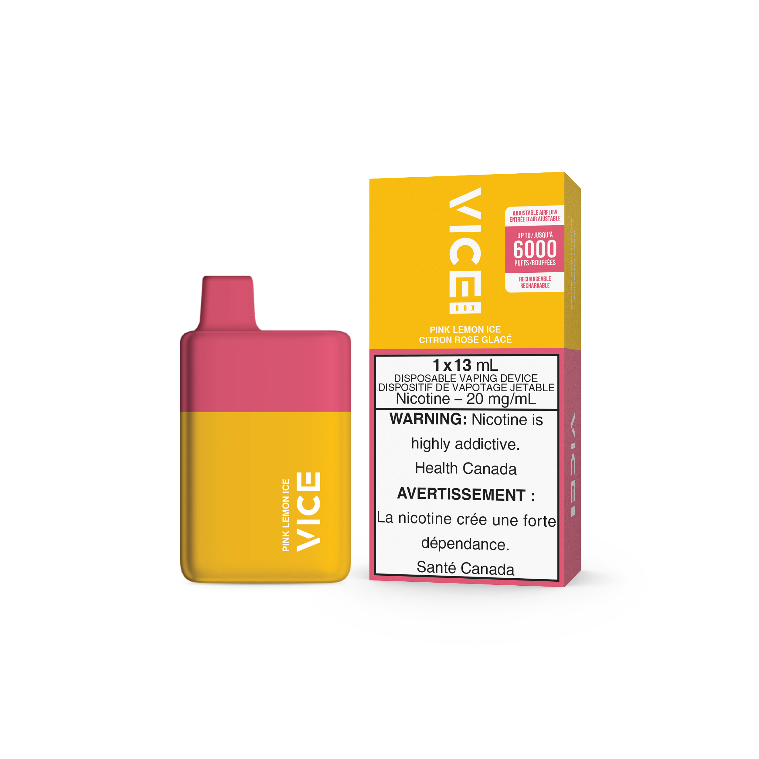 VICE BOX DISPOSABLE - PINK LEMON ICE (ONTARIO)