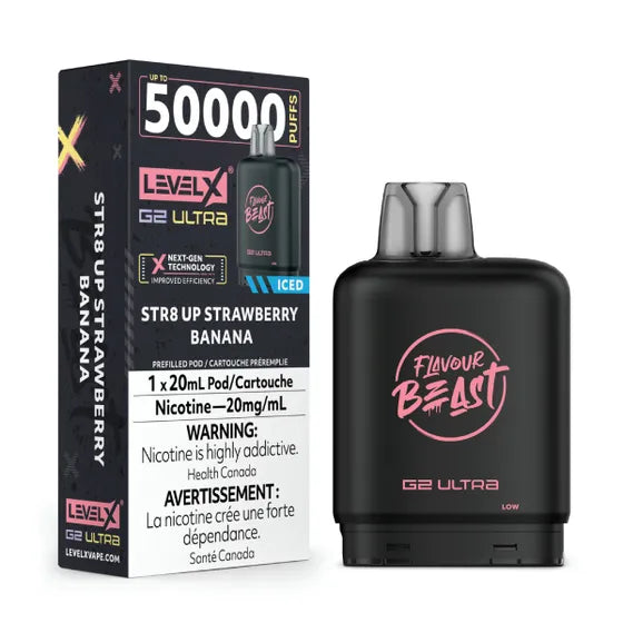 STR8 UP STRAWBERRY BANANA ICED - FLAVOUR BEAST LEVEL X G2 ULTRA (20mL)