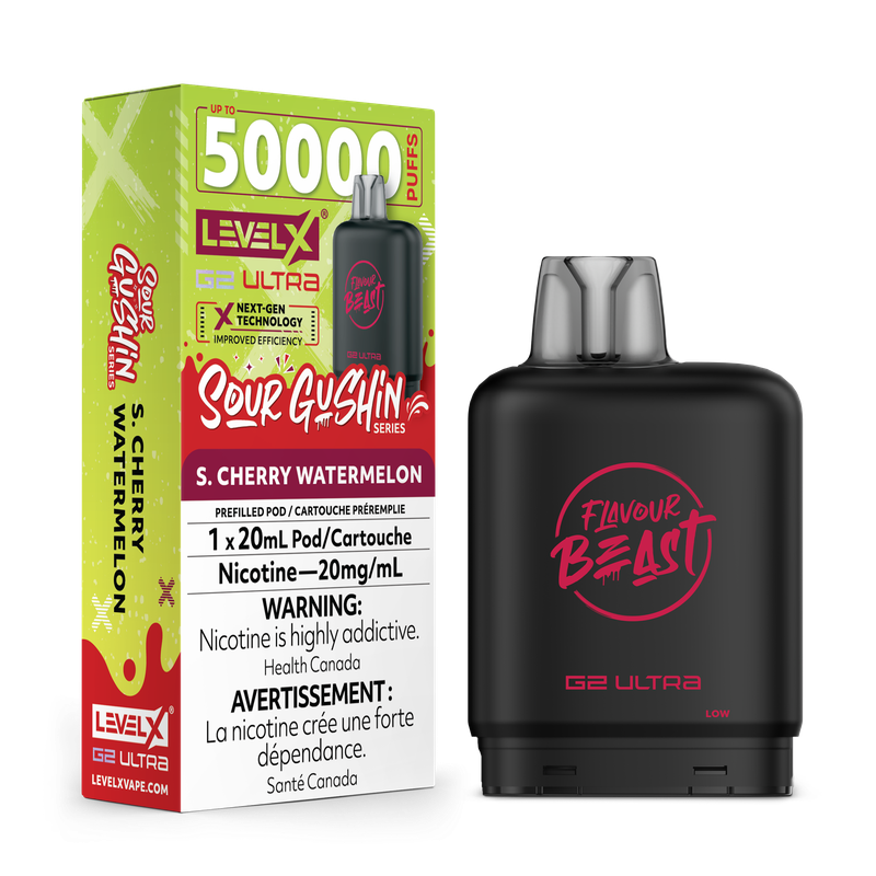 GUSHIN S.CHERRY WATERMELON - FLAVOUR BEAST LEVEL X G2 ULTRA (20mL)