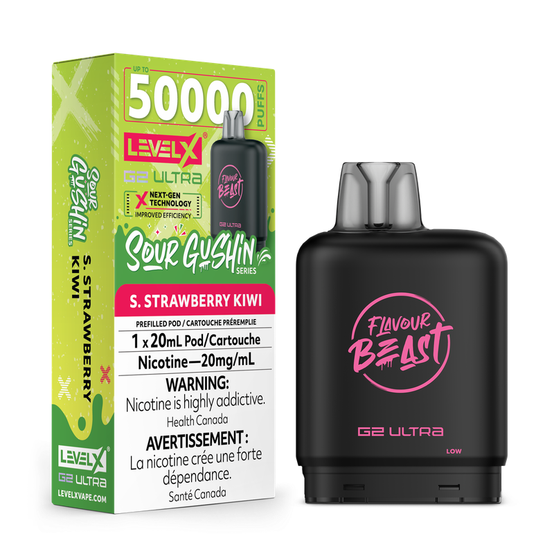 GUSHIN S.STRAWBERRY KIWI - FLAVOUR BEAST LEVEL X G2 ULTRA (20mL)