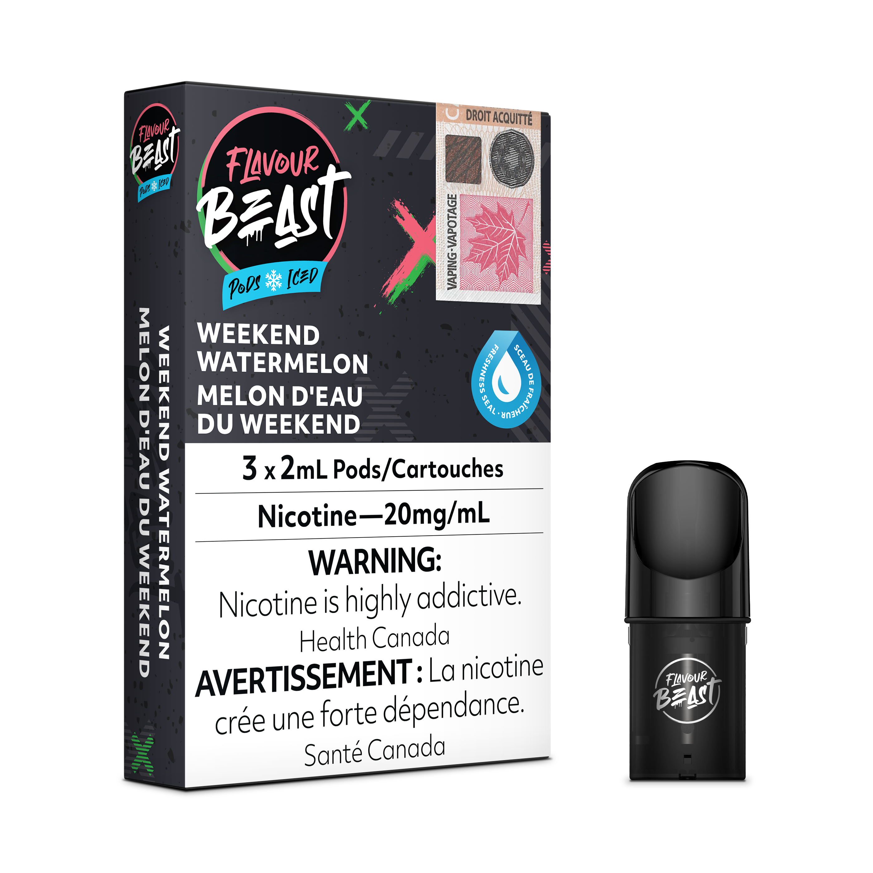 WEEKEND WATERMELON - FLAVOUR BEAST PODS (ONTARIO)