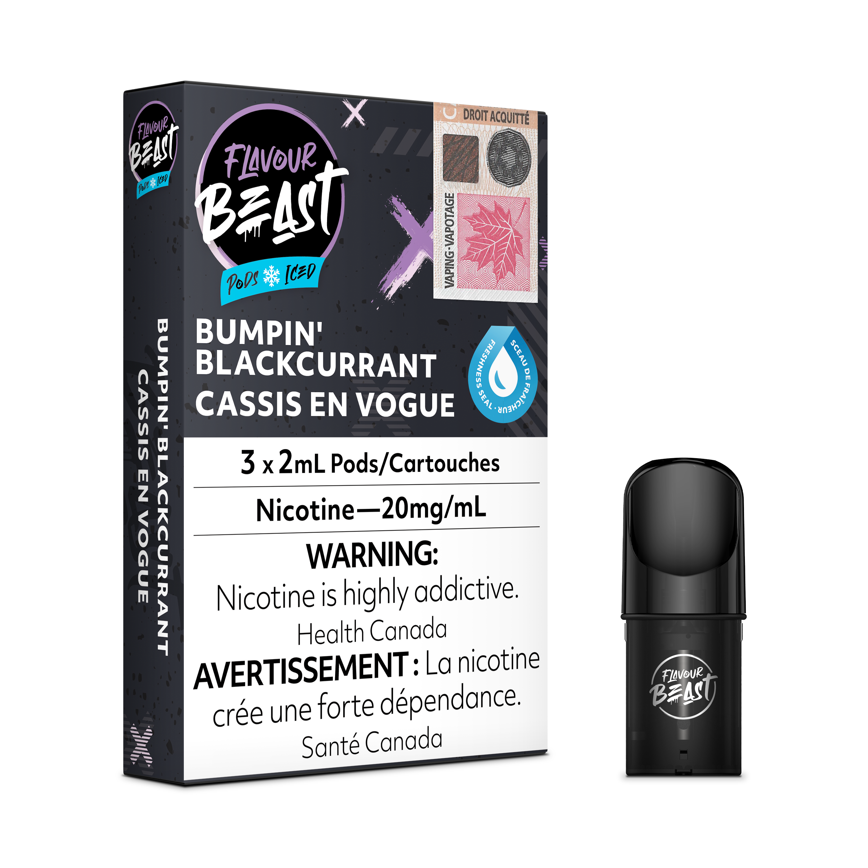 BUMPIN' BLACKCURRANT - FLAVOUR BEAST PODS (ONTARIO)