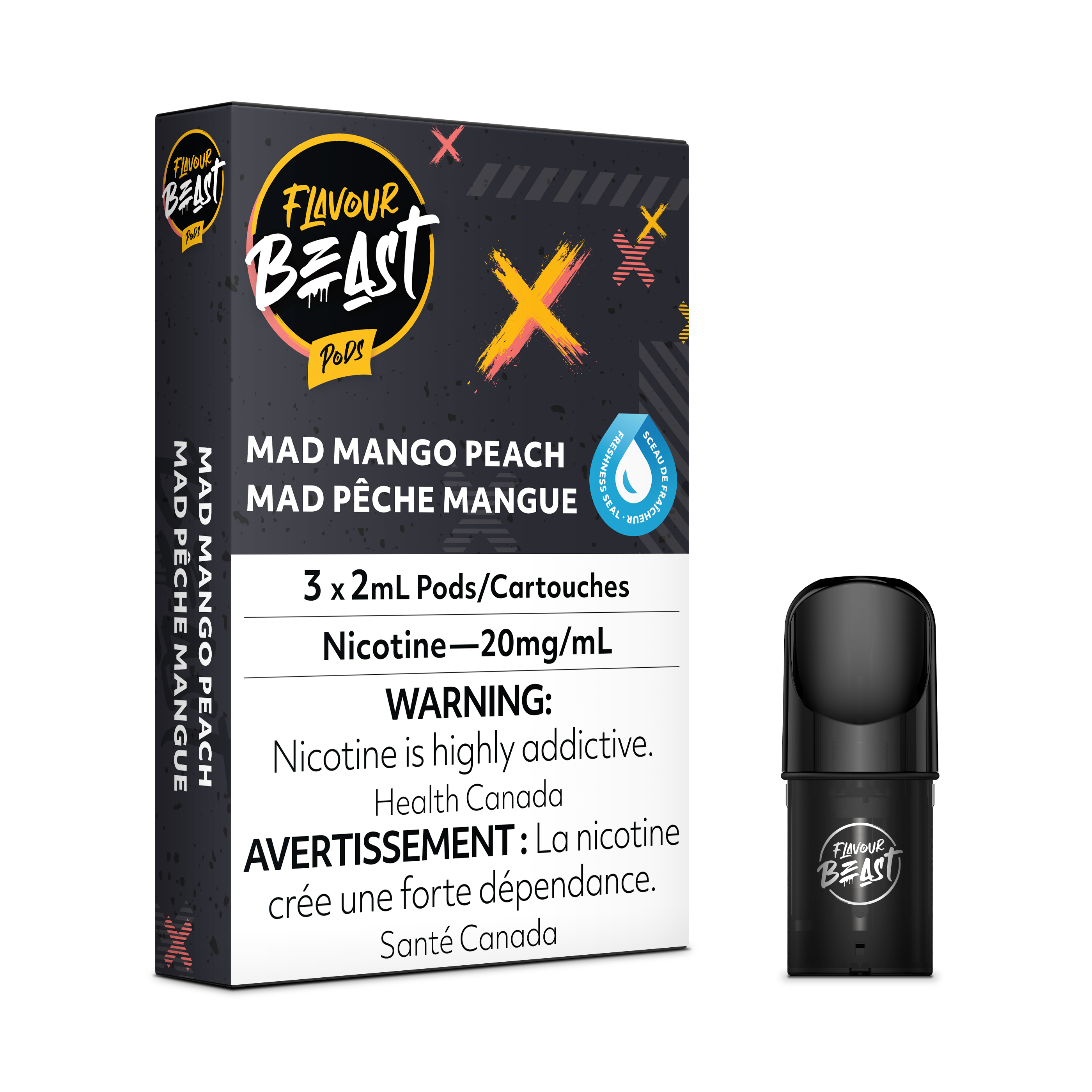 MAD MANGO PEACH - FLAVOUR BEAST PODS (ONTARIO)