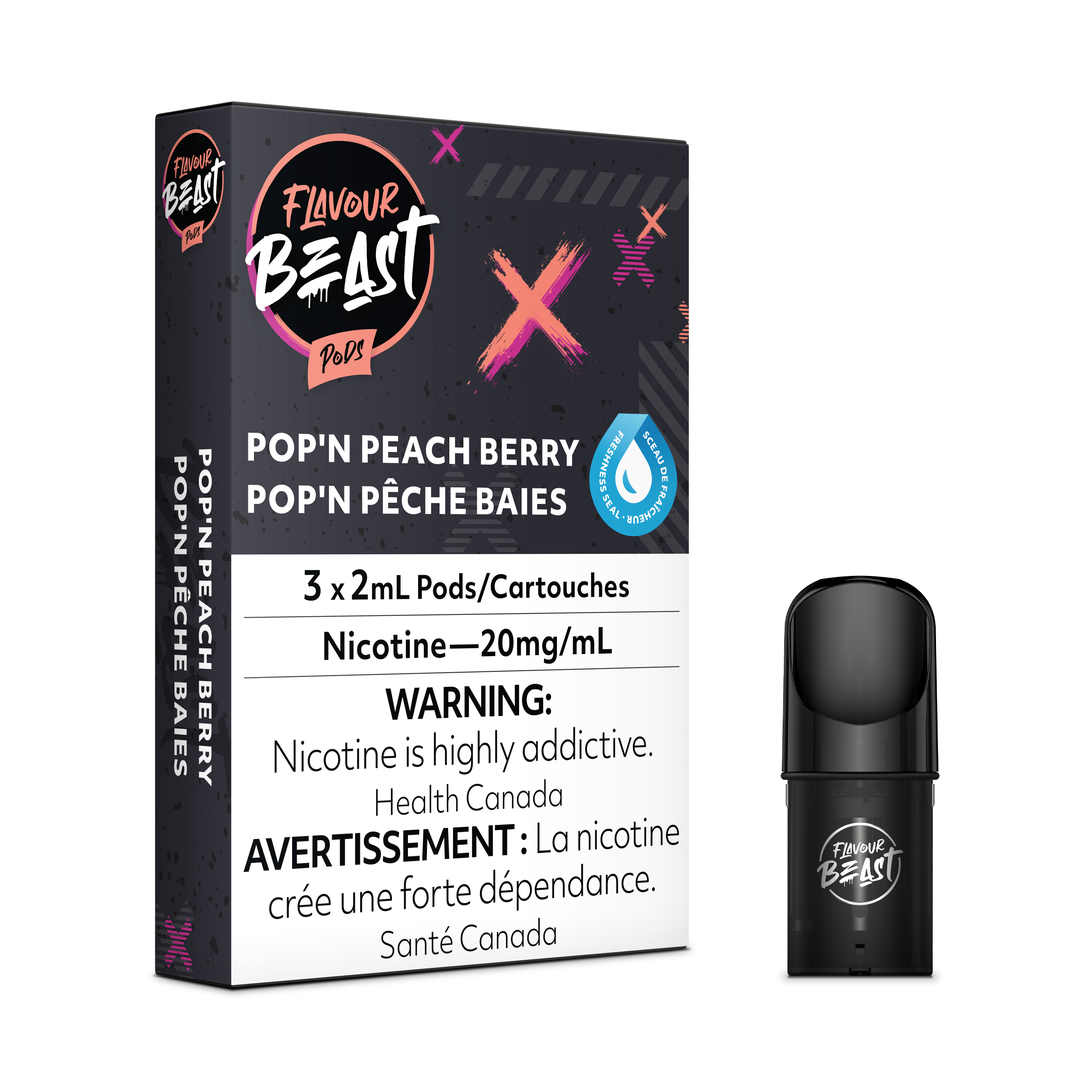 PACKIN' PEACH BERRY - FLAVOUR BEAST PODS (ONTARIO)