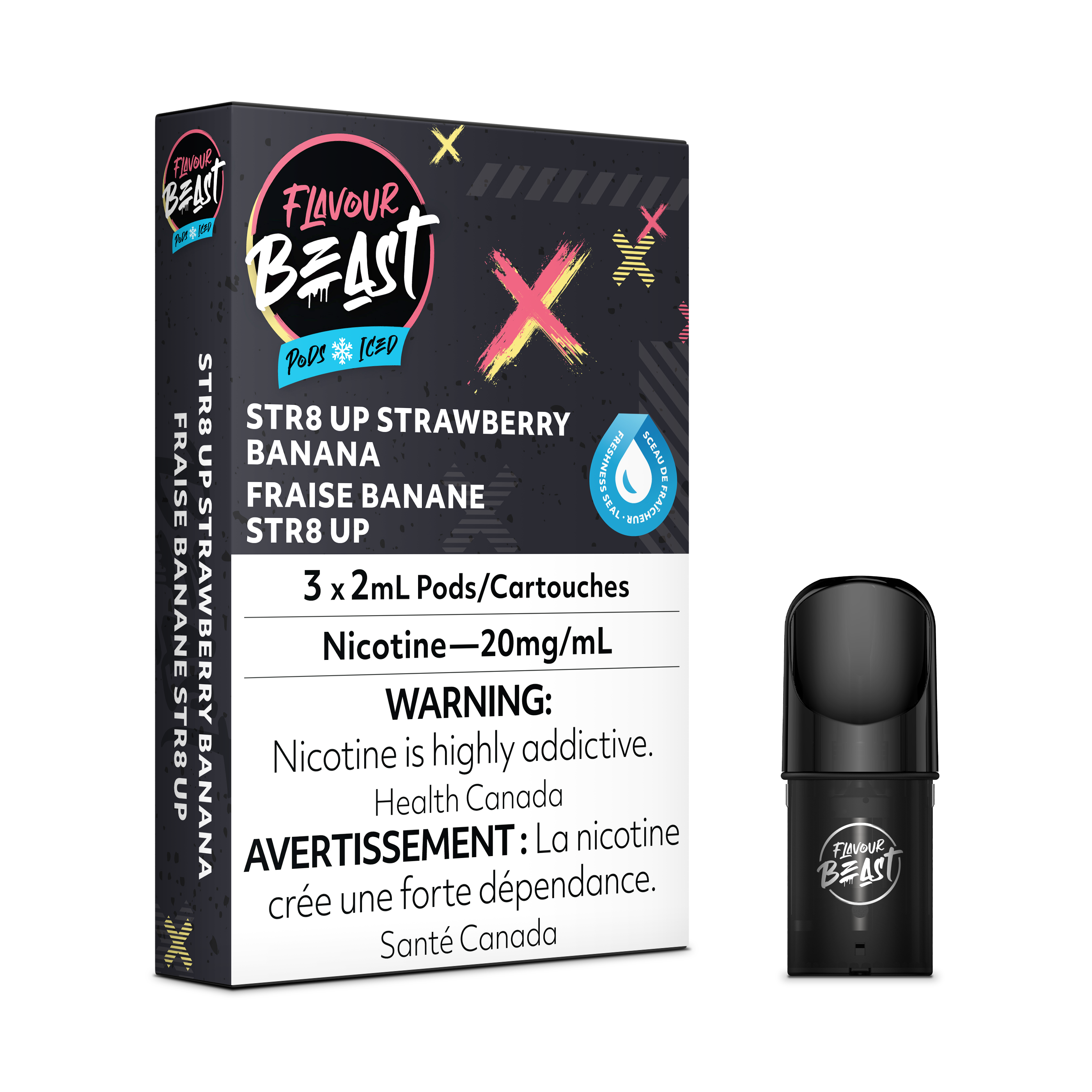 STR8 UP STRAWBERRY BANANA - FLAVOUR BEAST PODS (ONTARIO)