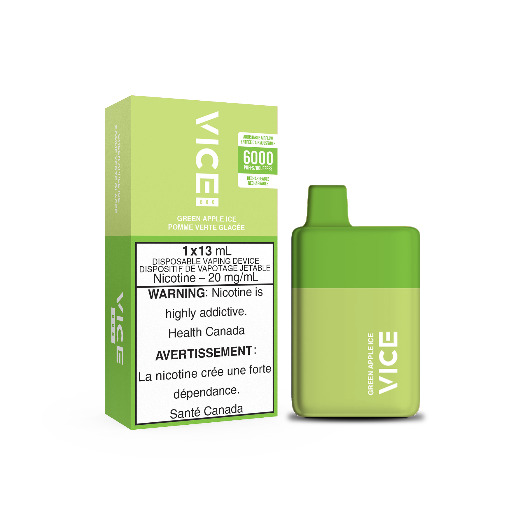 VICE BOX DISPOSABLE - GREEN APPLE ICE (ONTARIO)