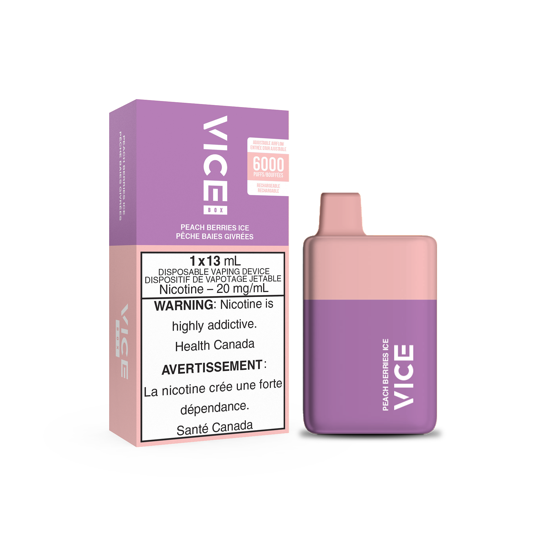 VICE BOX DISPOSABLE - PEACH BERRIES ICE (ONTARIO)