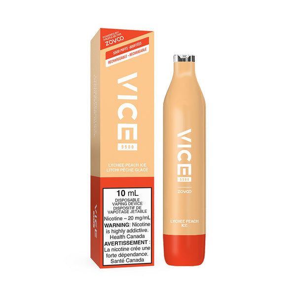 VICE 5500 JETABLE - GLACE LITCHI PÊCHE