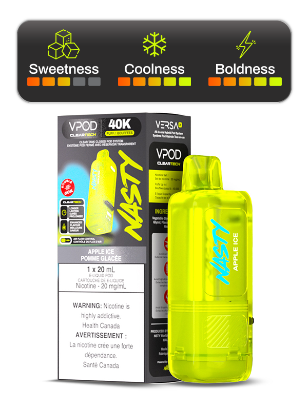APPLE ICE VPOD - VERSA X BY NASTY (20mL) *VERSA X DEVICE REQUIRED*