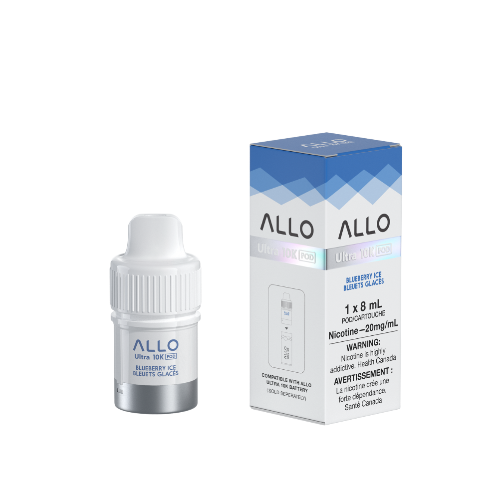 BLUEBERRY ICE - ALLO ULTRA 10K PRE-FILLED PODS (8mL) (POD ONLY, ALLO 10K HYBRID DEVICE REQUIRED)