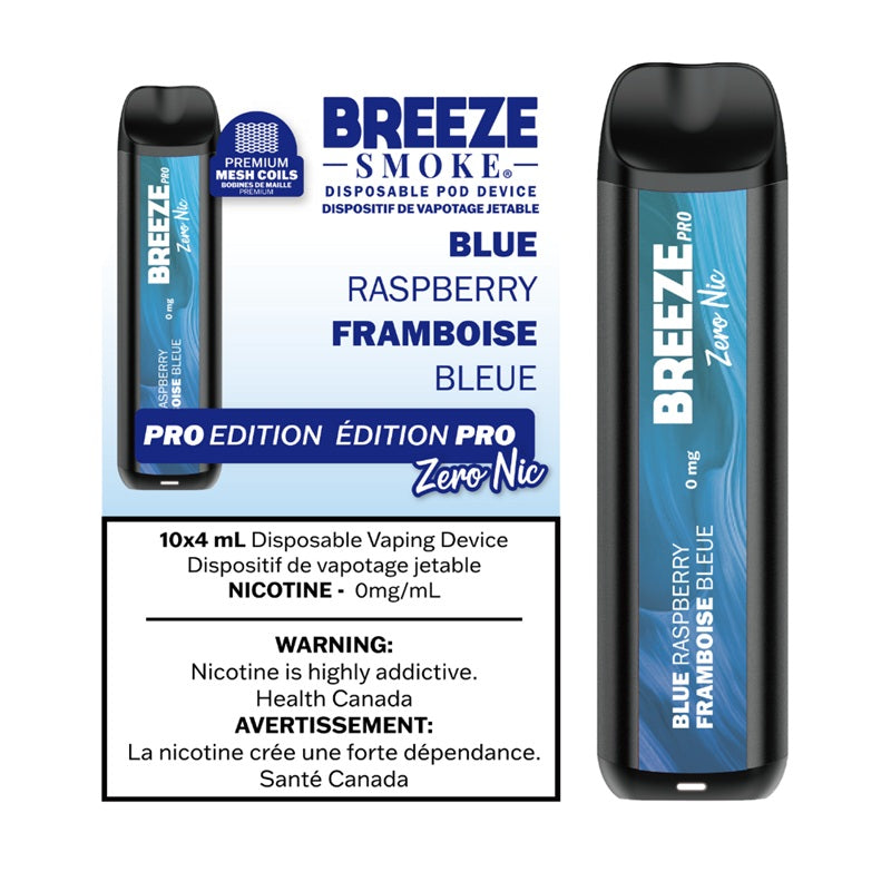 BLUE RASPBERRY - BREEZE PRO EDITION (4mL) (ZERO NICOTINE)