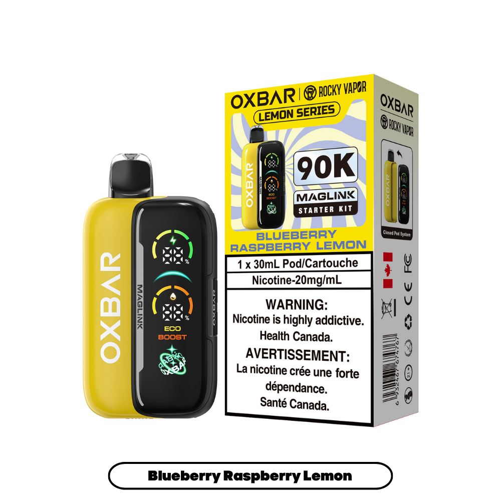 BLUEBERRY RASPBERRY LEMON - OXBAR MAGLINK *HYBRID DISPOSABLE STARTER KIT* (DEVICE & POD) (30mL)