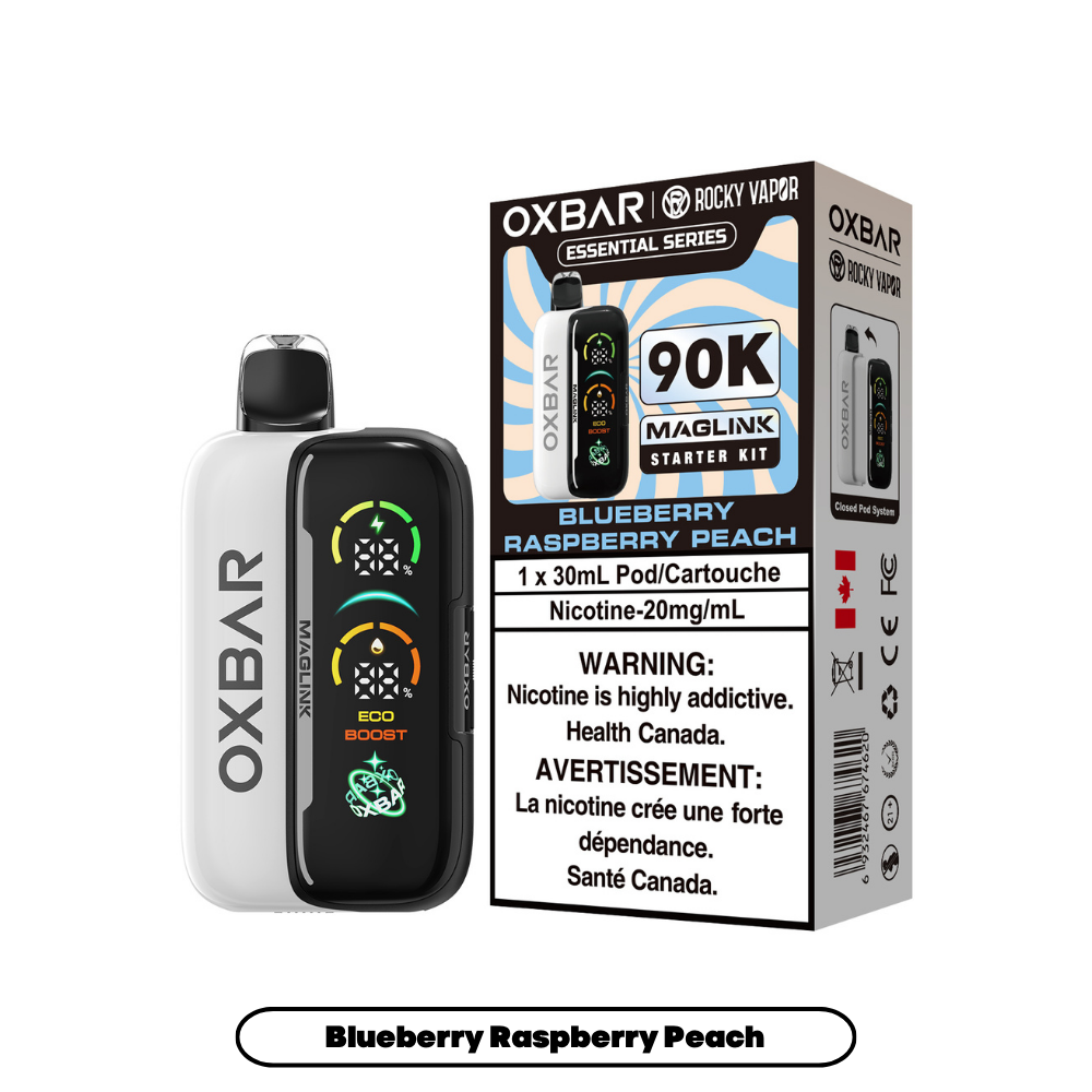 BLUEBERRY RASPBERRY PEACH - OXBAR MAGLINK *HYBRID DISPOSABLE STARTER KIT* (DEVICE & POD) (30mL)