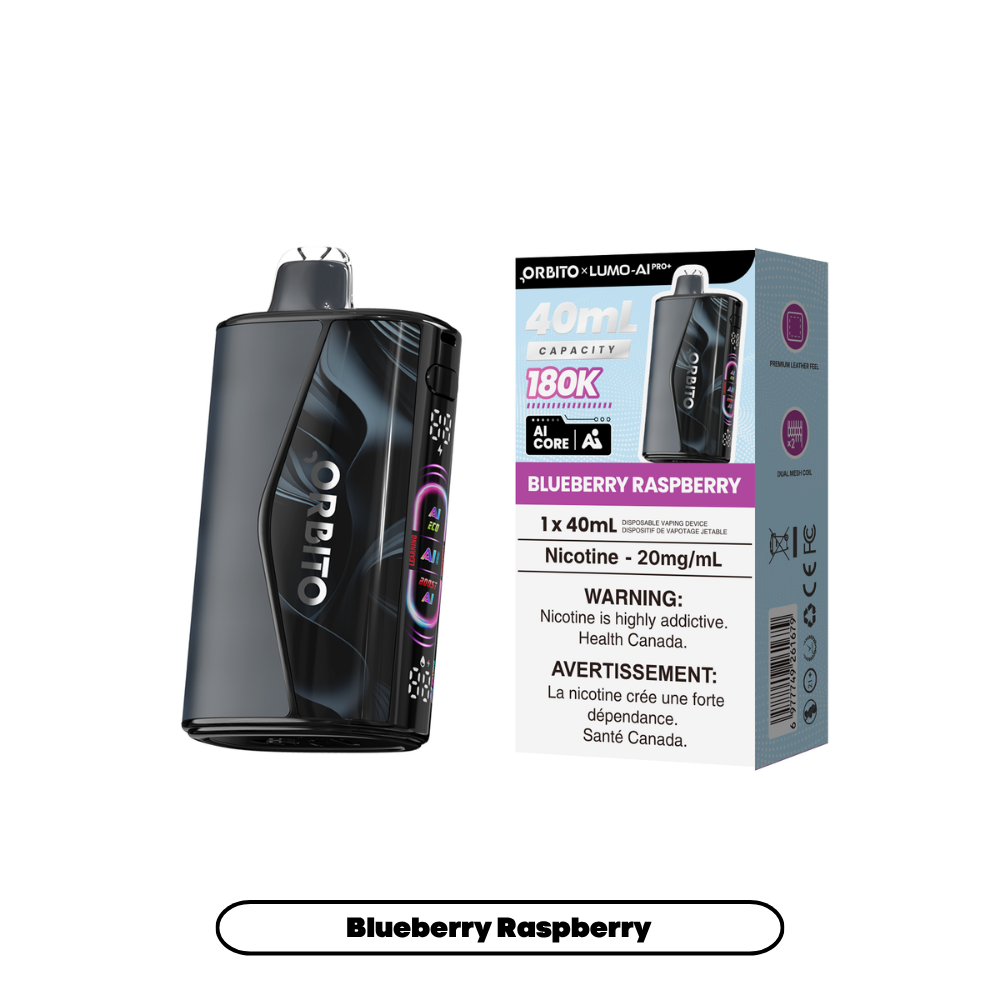 BLUEBERRY RASPBERRY - ORBITO LUMO AI PRO+ 180K (40mL)