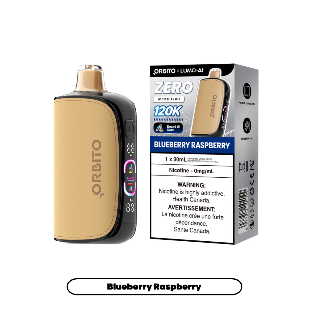 BLUEBERRY RASPBERRY - ORBITO LUMO AI 120K (30mL) ZERO NICOTINE