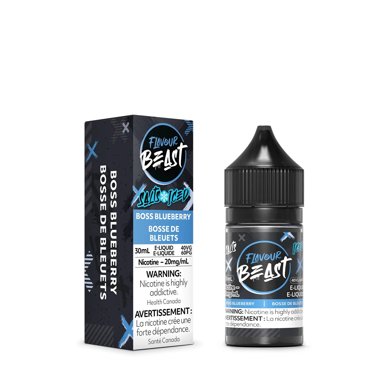 BOSS BLUEBERRY ICED - FLAVOUR BEAST E LIQUID (30mL) (ONTARIO)