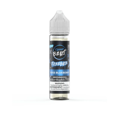 BOSS BLUEBERRY - FLAVOUR BEAST FREEBASE E LIQUID (60mL)