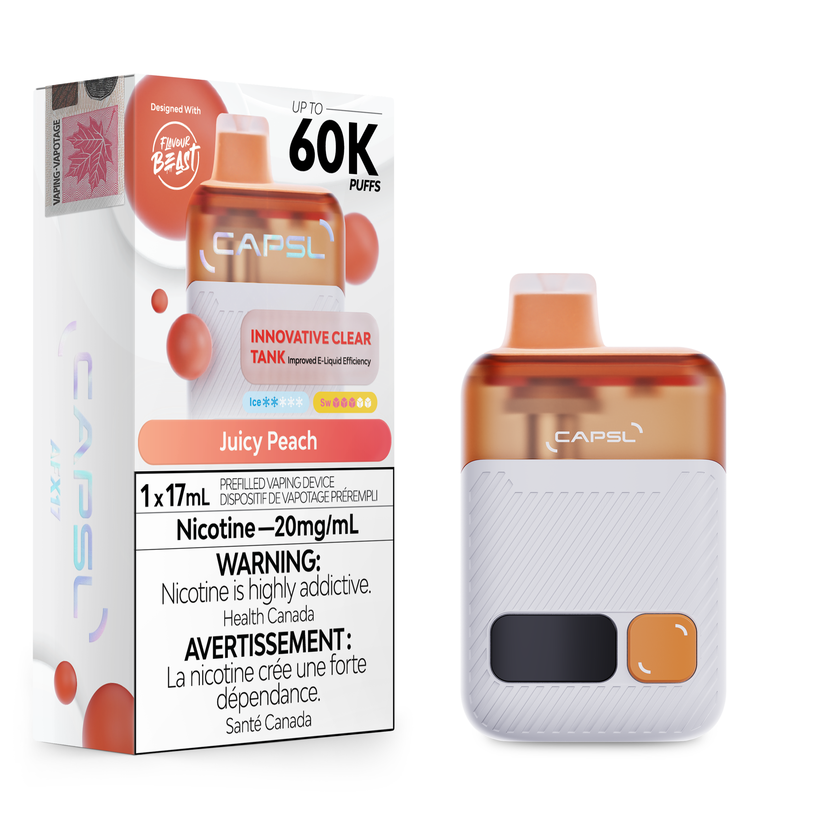 JUICY PEACH - CAPSL DISPOSABLE (17mL)