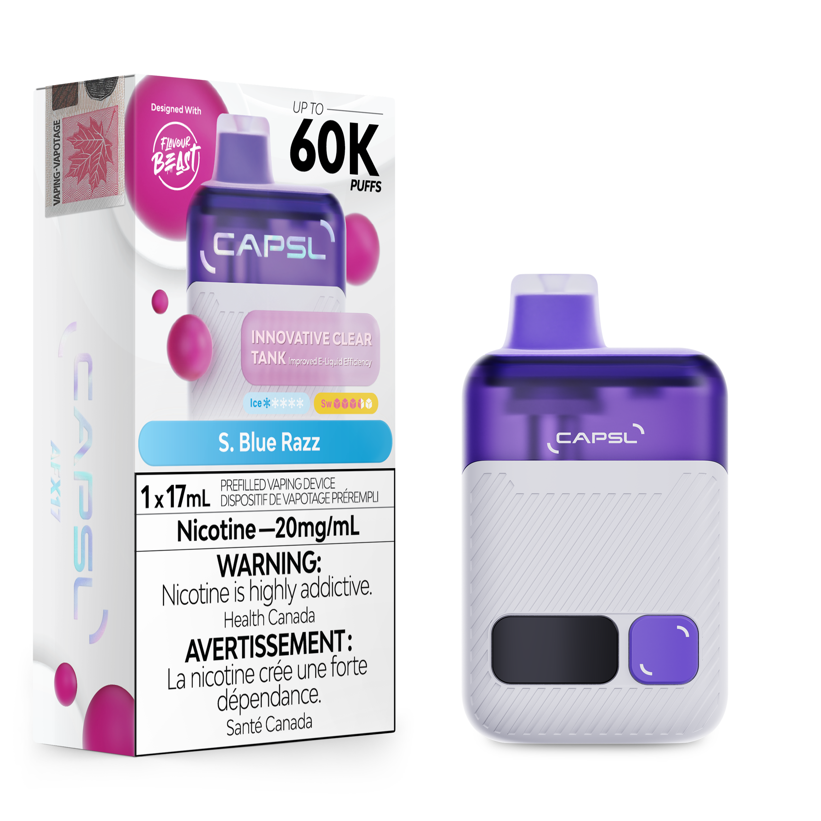 S. BLUE RAZZ - CAPSL DISPOSABLE (17mL)