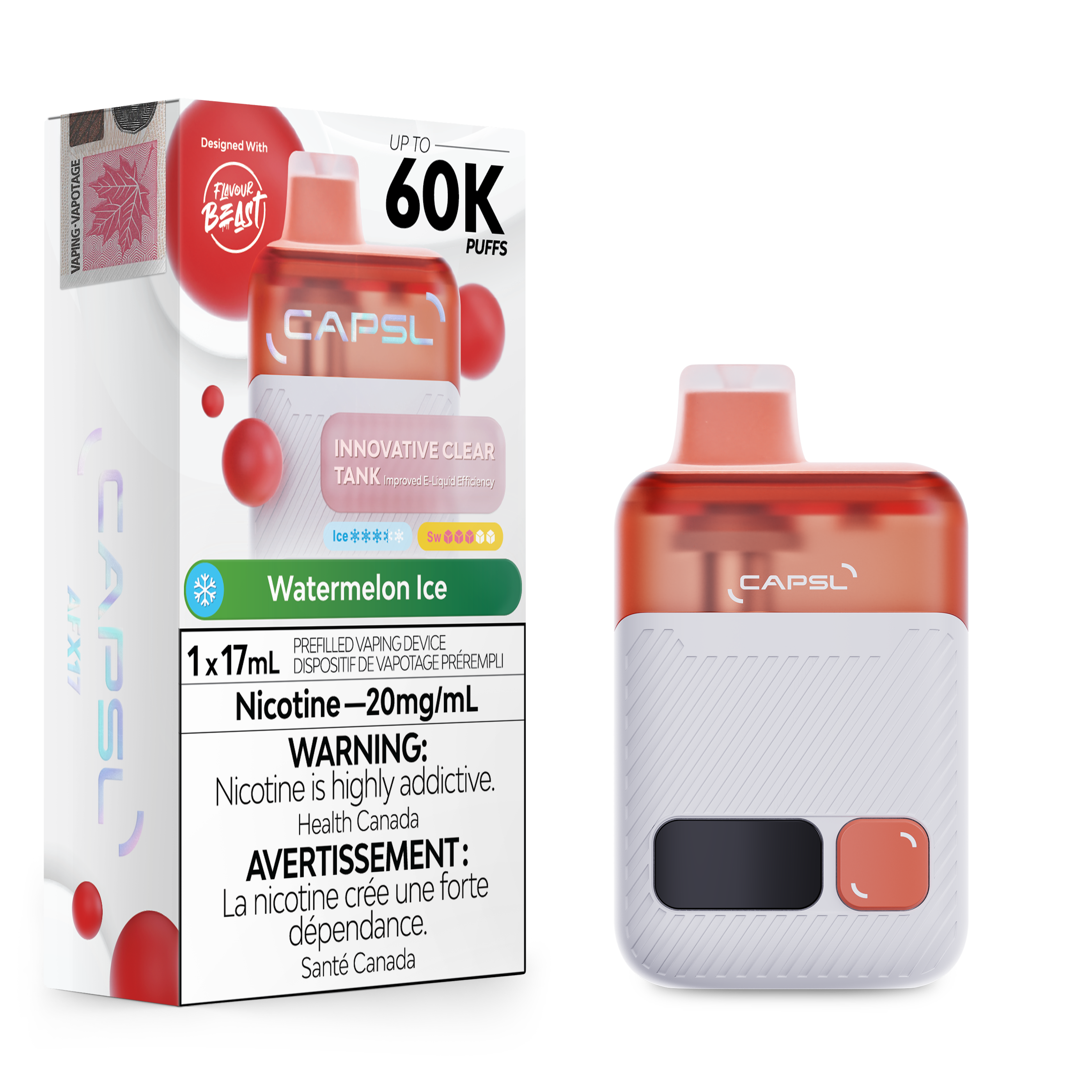 WATERMELON ICE - CAPSL DISPOSABLE (17mL)