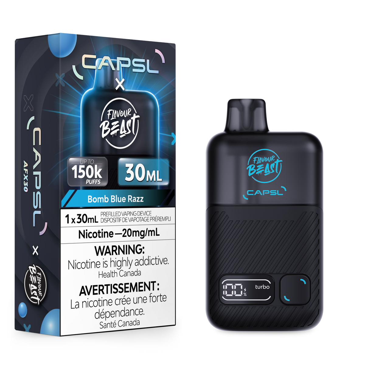 BOMB BLUE RAZZ - CAPSL AFX30 (30mL)