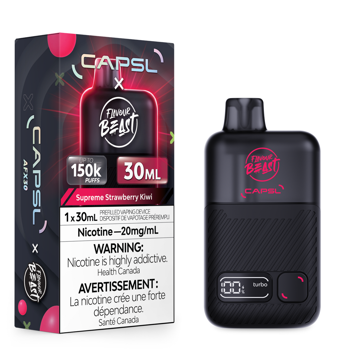 SUPREME STRAWBERRY KIWI ICE - CAPSL AFX30 (30mL)
