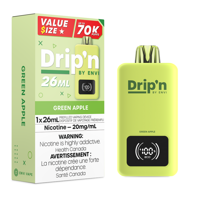 GREEN APPLE - DRIP'N 26ML BY ENVI (ONTARIO)