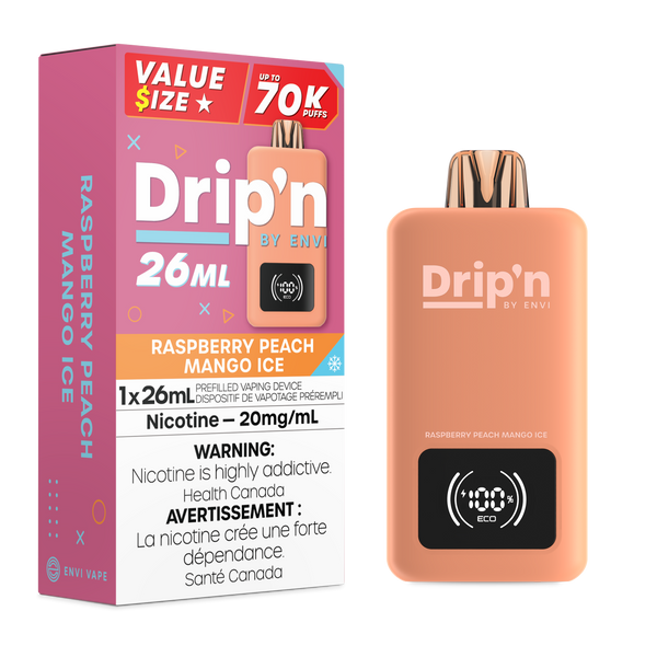 RASPBERRY PEACH MANGO ICE - DRIP'N 26ML BY ENVI (ONTARIO)