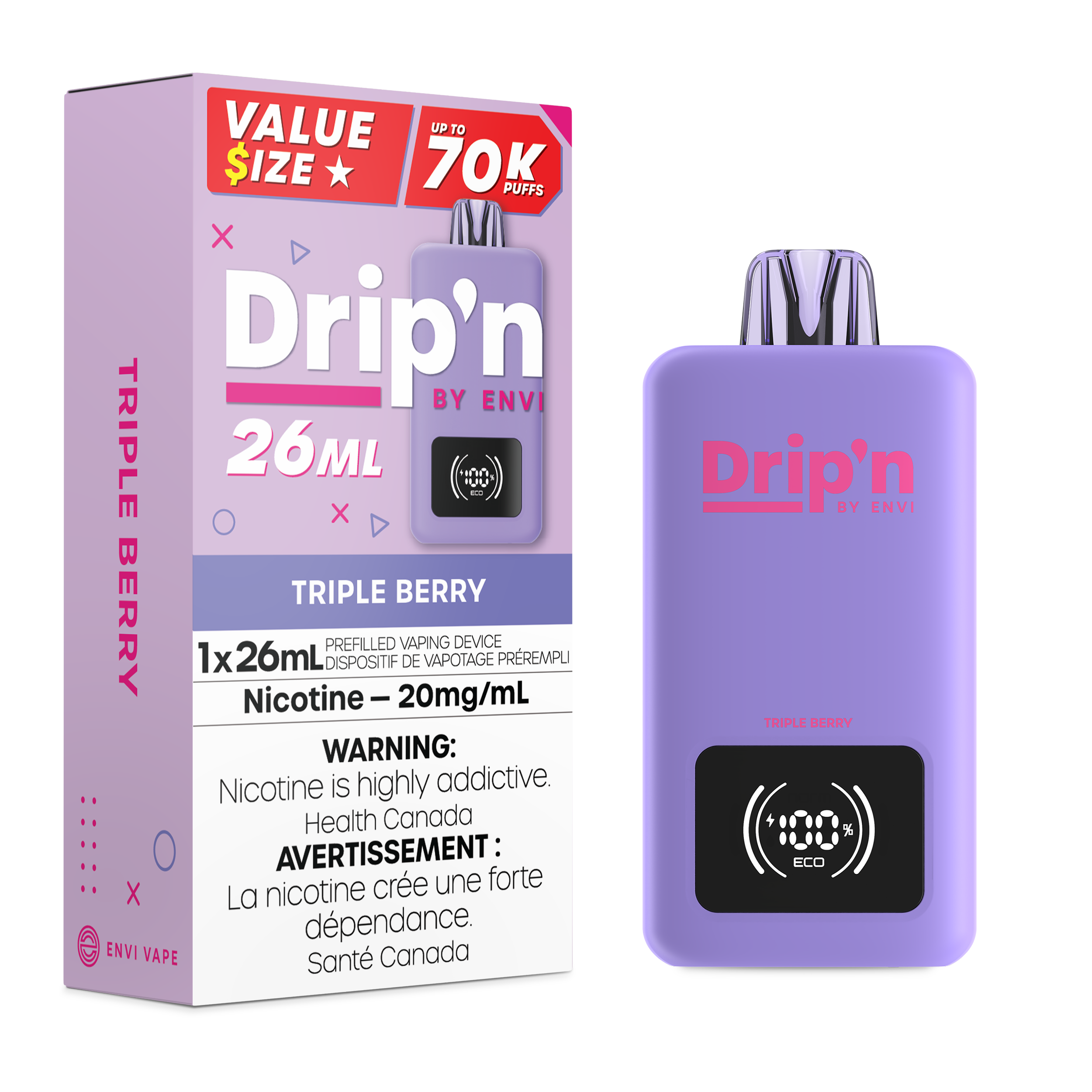 TRIPLE BERRY - DRIP'N 26ML BY ENVI (ONTARIO)