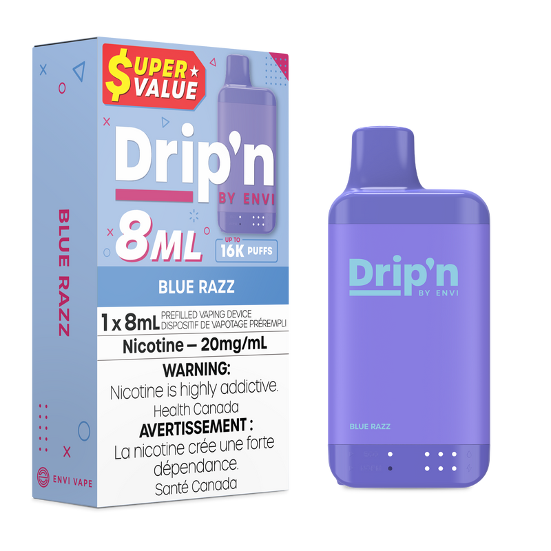 BLUE RAZZ - DRIP'N 8ML BY ENVI (ONTARIO)