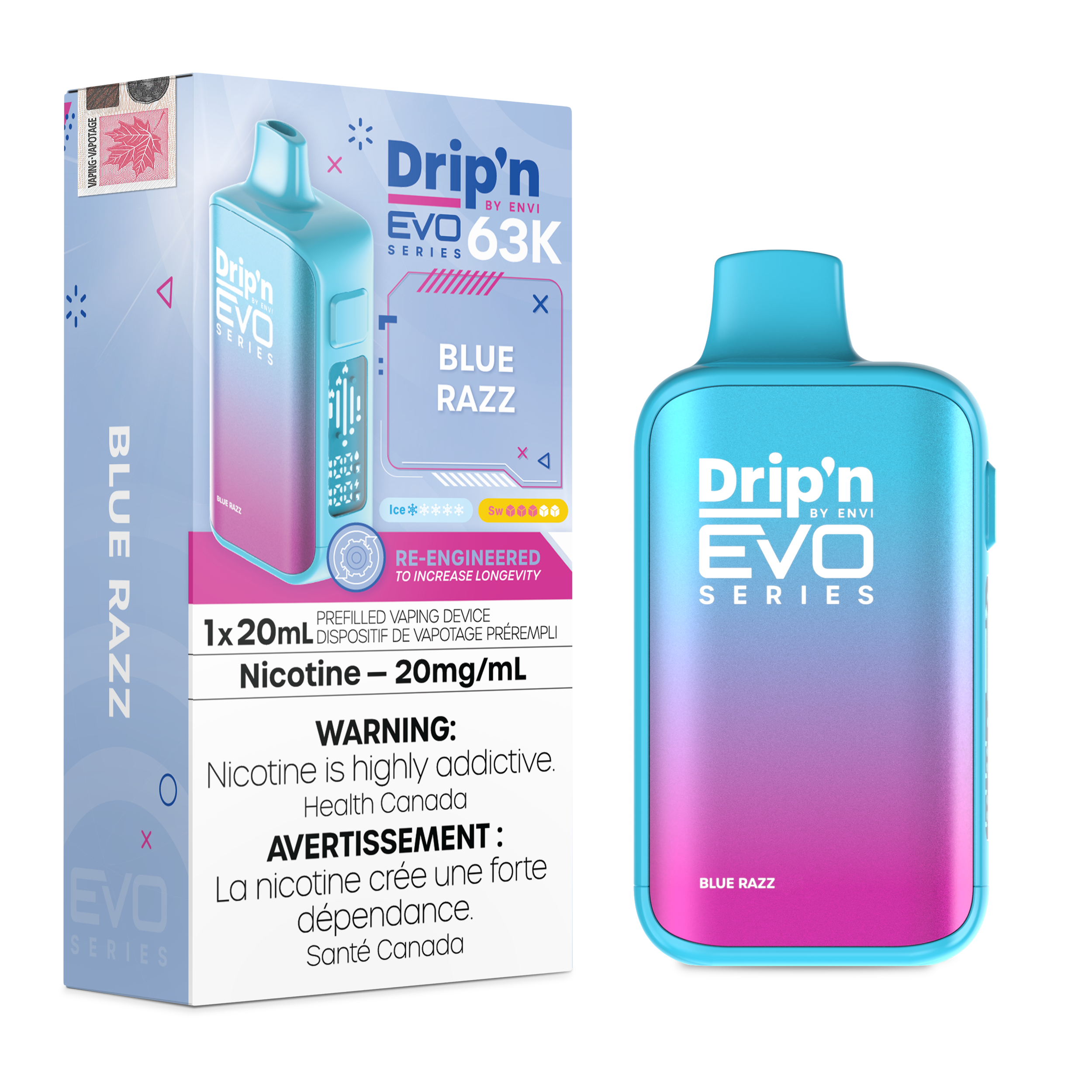 BLUE RAZZ - DRIP'N EVO 63K BY ENVI (20ML)