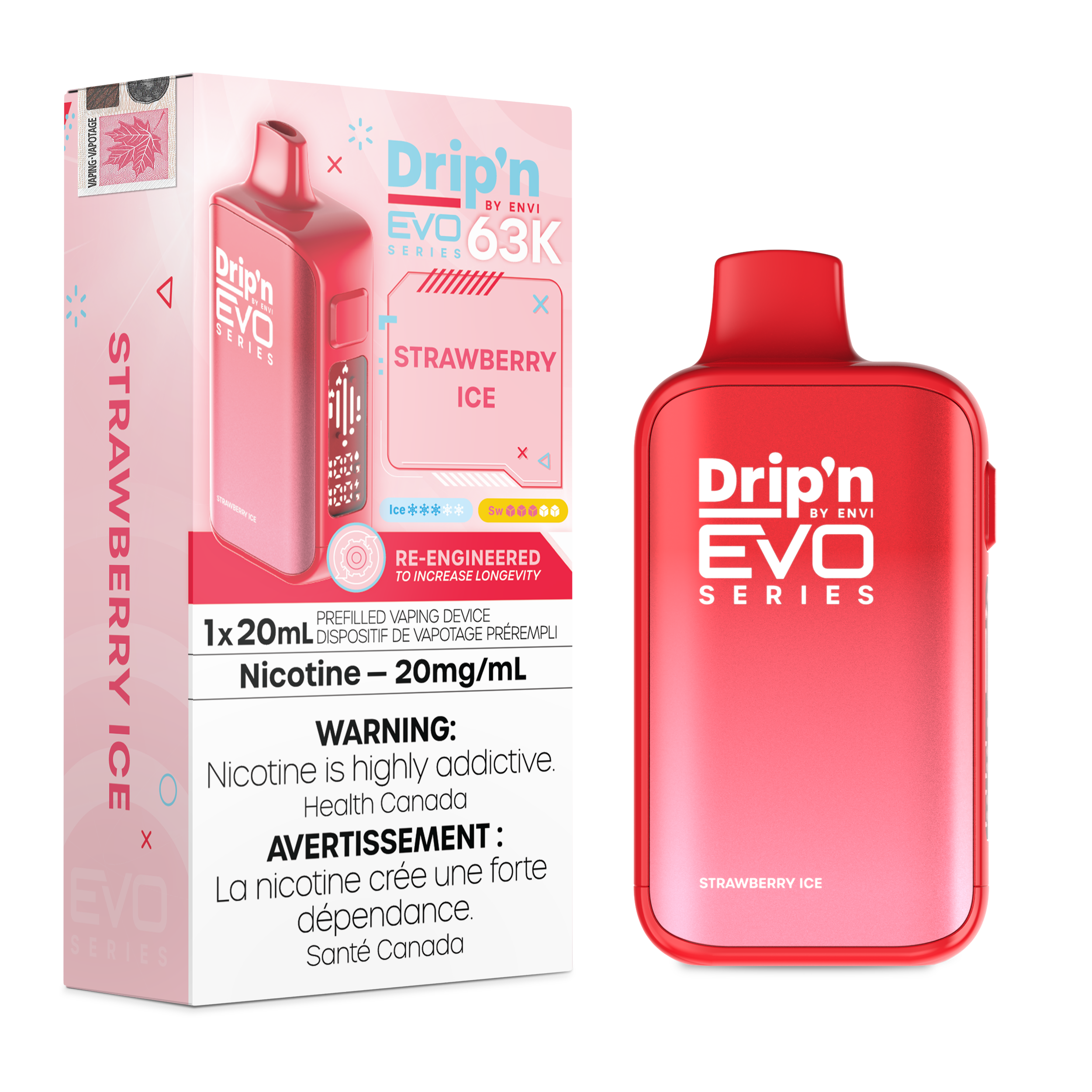 STRAWBERRY ICE - DRIP'N EVO 63K BY ENVI (20ML)