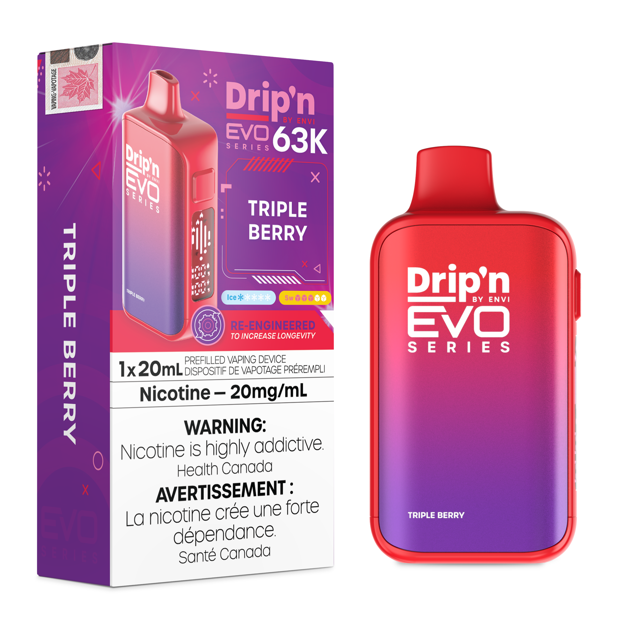 TRIPLE BERRY - DRIP'N EVO 63K BY ENVI (20ML)