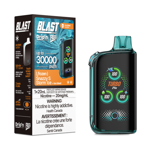 SNAZZY S STORM ICE - FASTA BLAST 30K (20mL) (ONTARIO)