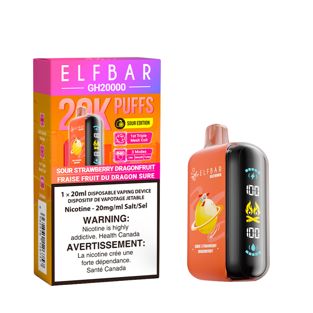 SOUR STRAWBERRY DRAGONFRUIT - ELFBAR GH20000 (20mL) (ONTARIO)