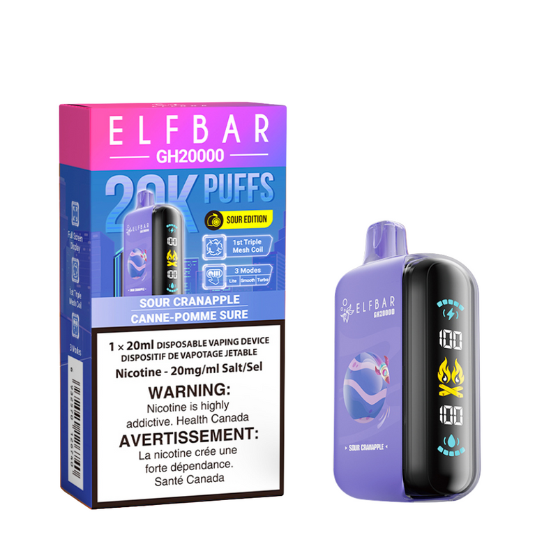 SOUR CRANAPPLE - ELFBAR GH20000 (20mL) (ONTARIO)