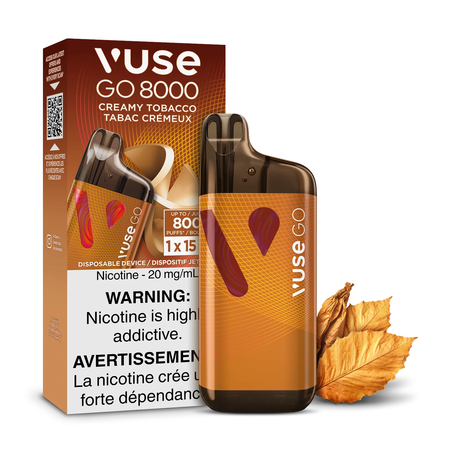 CREAMY TOBACCO - VUSE GO 8000 (ONTARIO)
