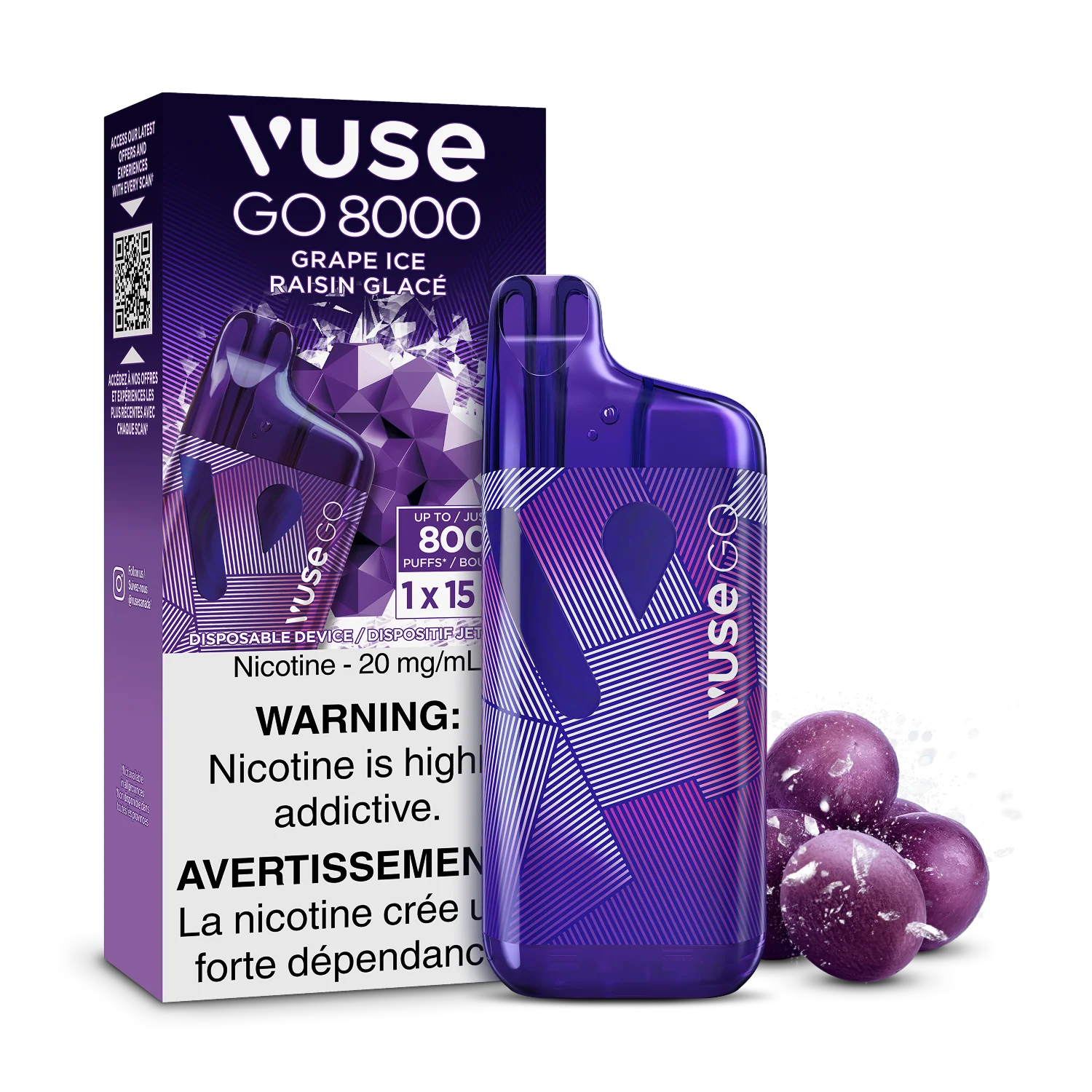 GRAPE ICE - VUSE GO 8000 (ONTARIO)