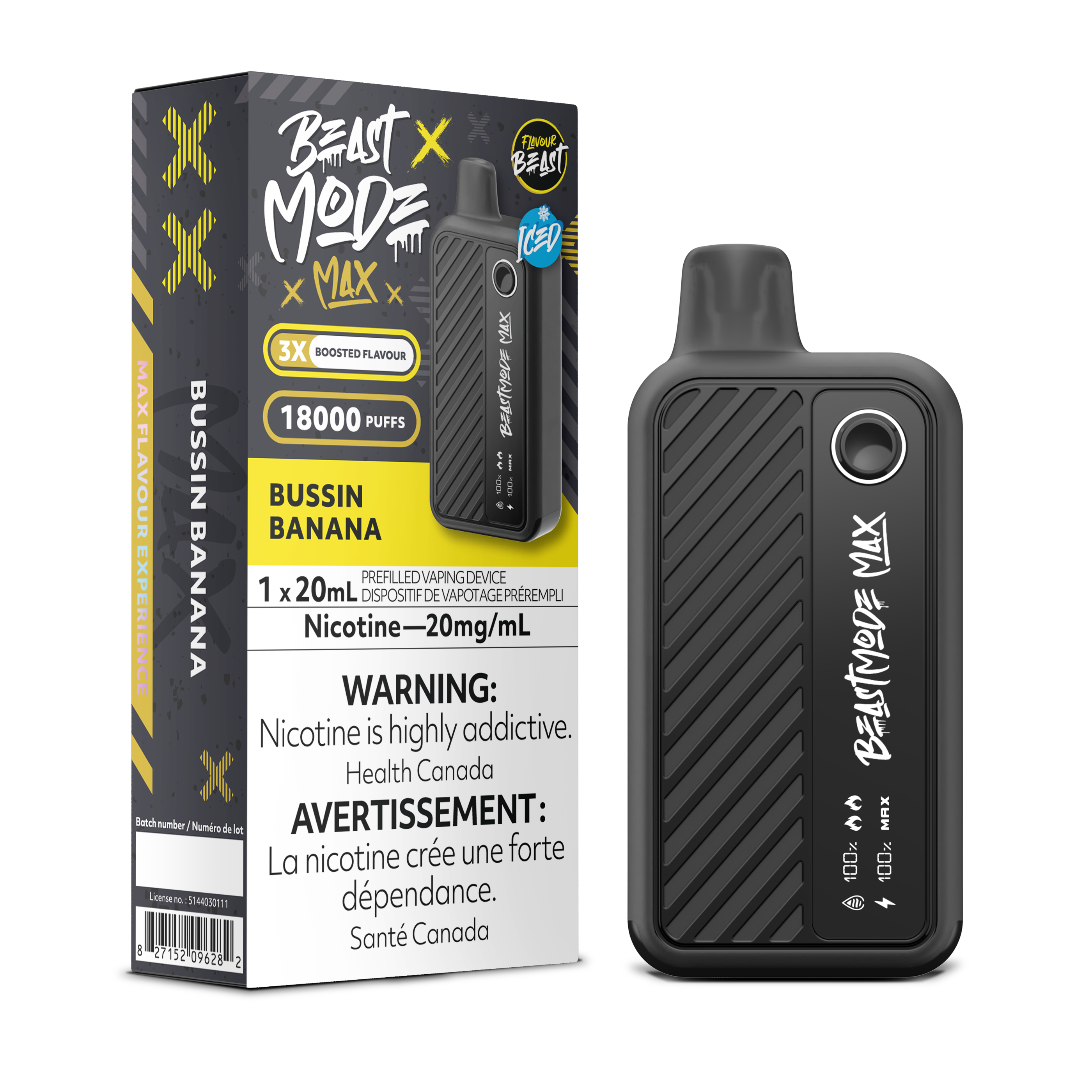 BUSSIN BANANA - FLAVOUR BEAST BEAST MODE MAX (20mL) (ONTARIO)