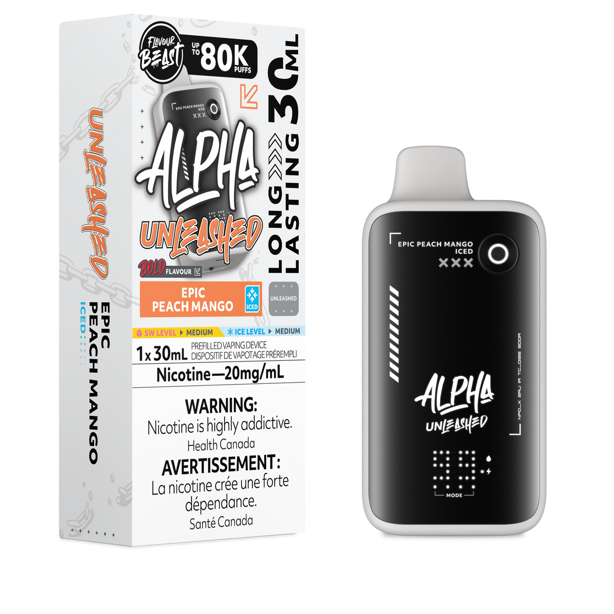 EPIC PEACH MANGO - FLAVOUR BEAST ALPHA UNLEASHED (30mL)