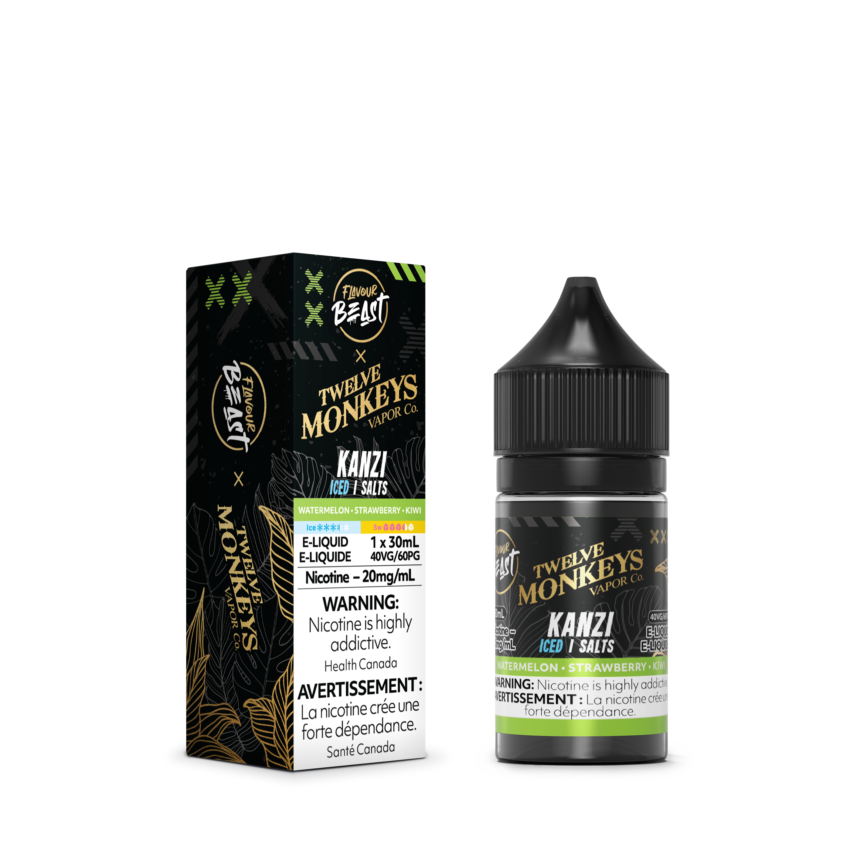 KANZI ICED - FLAVOUR BEAST X 12 MONKEYS E LIQUID (30mL) (ONTAR