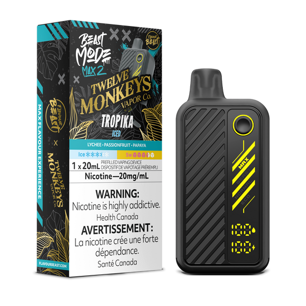 TROPIKA ICED - FLAVOUR BEAST X 12 MONKEYS BEAST MODE MAX 2 (20mL) (ONTARIO)
