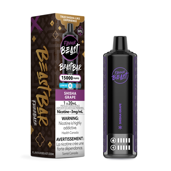 SHISHA GRAPE - FLAVOUR BEAST BEAST BAR (20mL) (ONTARIO)