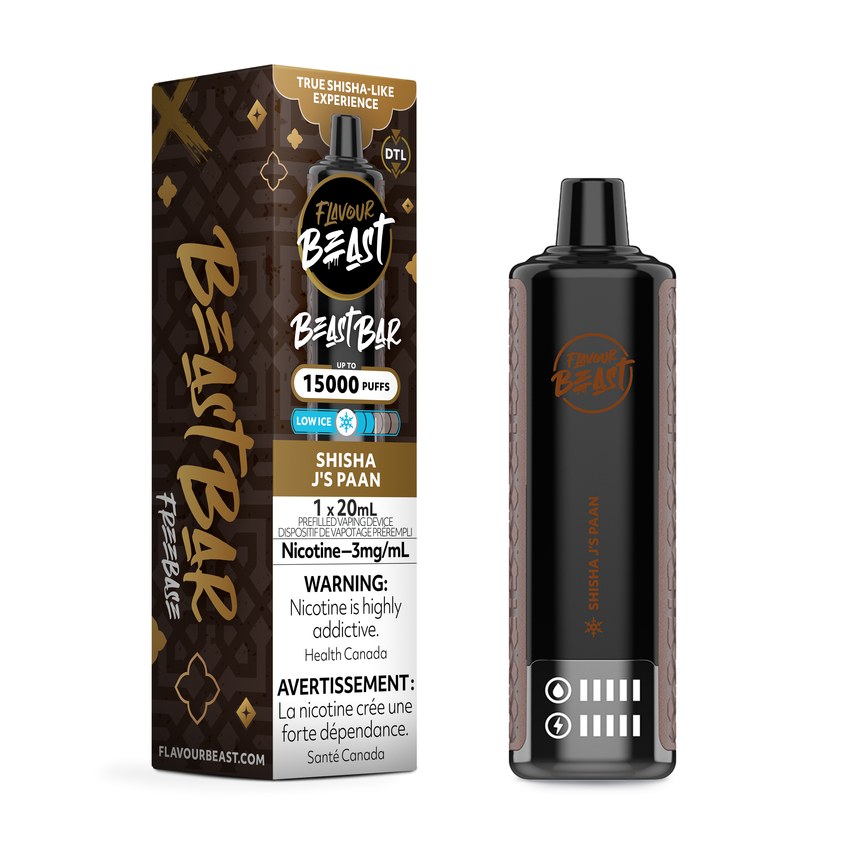 SHISHA J'S PAAN - FLAVOUR BEAST BEAST BAR (20mL) (ONTARIO)