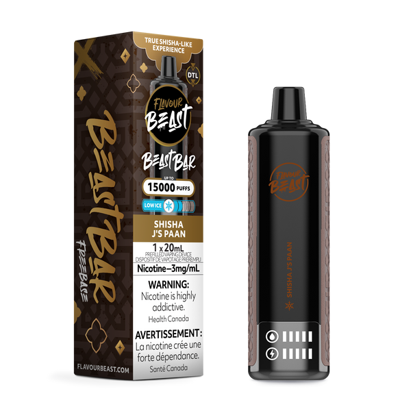 SHISHA J'S PAAN - FLAVOUR BEAST BEAST BAR (20mL) (ONTARIO)