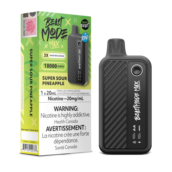 SUPER SOUR PINEAPPLE - FLAVOUR BEAST BEAST MODE MAX (20mL) (ONTARIO)