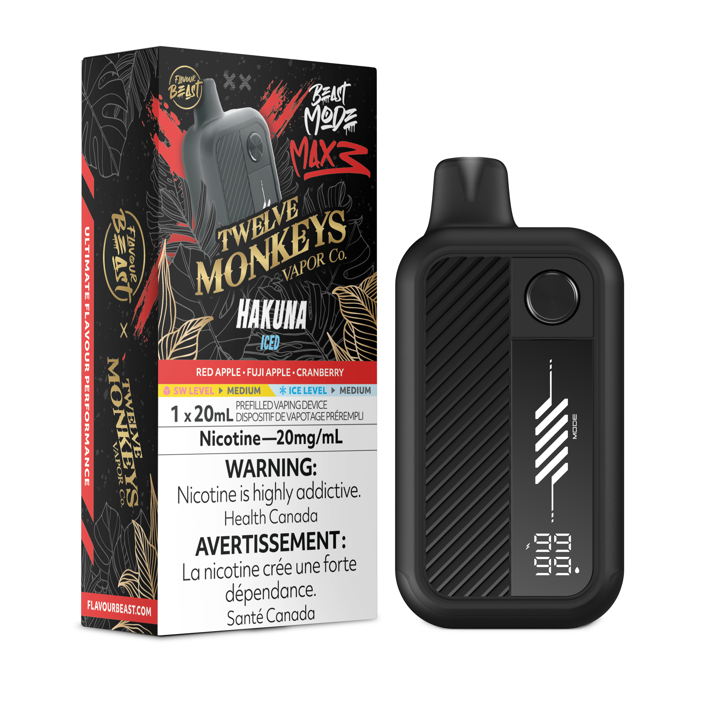 HAKUNA - FLAVOUR BEAST X 12 MONKEYS BEAST MODE MAX 3 (20mL)