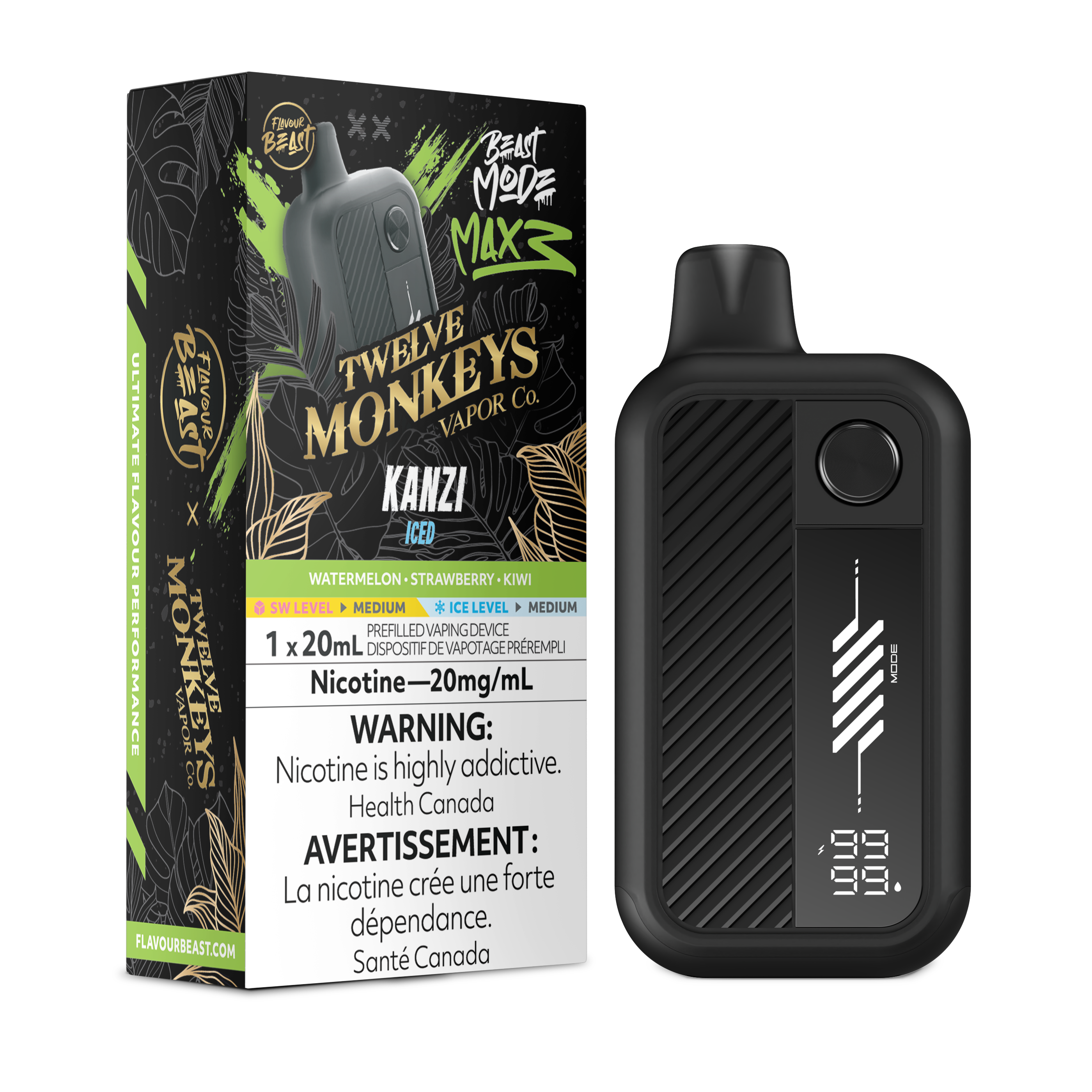 KANZI - FLAVOUR BEAST X 12 MONKEYS BEAST MODE MAX 3 (20mL)