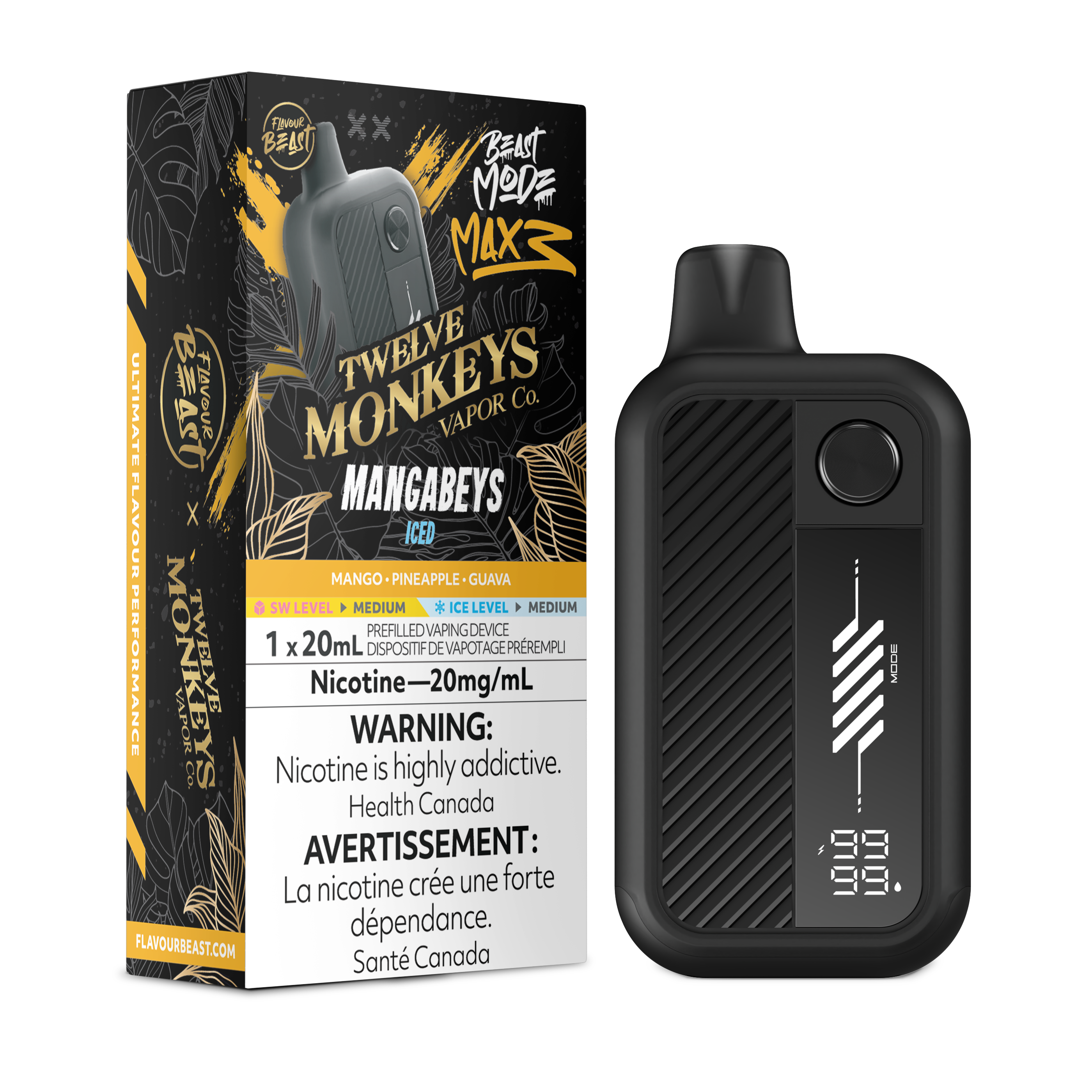 MANGABEYS - FLAVOUR BEAST X 12 MONKEYS BEAST MODE MAX 3 (20mL)